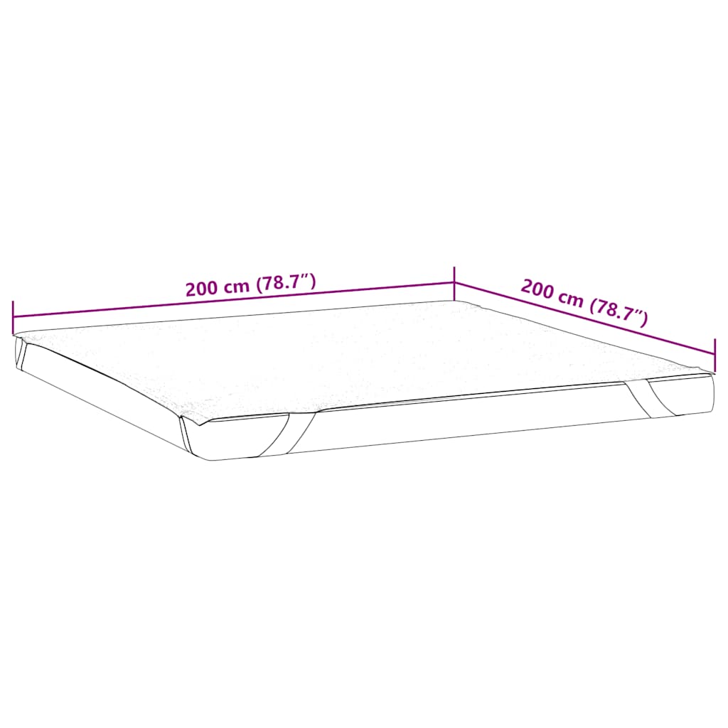 Fehér matracvédő 200 x 200 cm vízálló 7