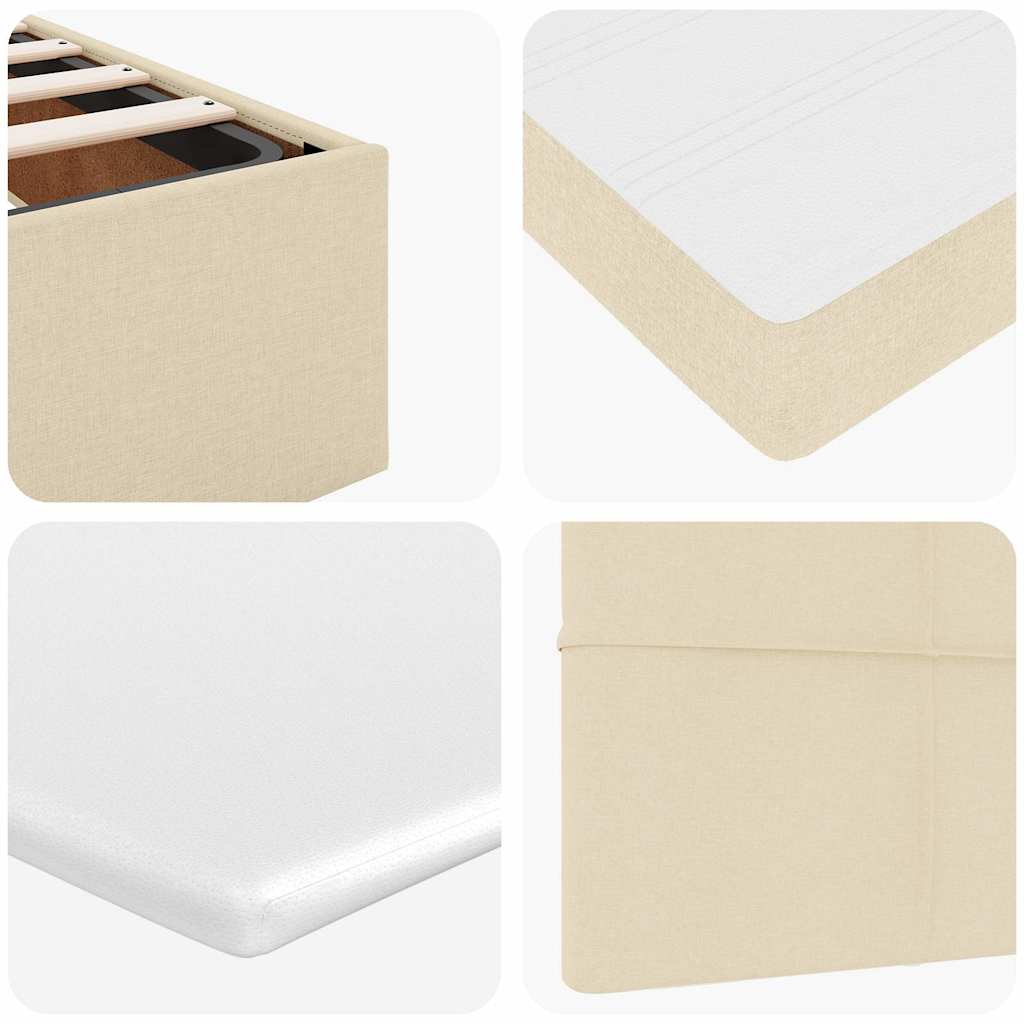 Oszmán ágykeret matraccal krém 80x200cm szövet 14