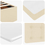 Ottomán ágykeret matraccal krém 120x190 cm szövet 13