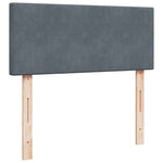 Sötétszürke bársony ottomán ágy matraccal & LED-ek 120x190cm 10