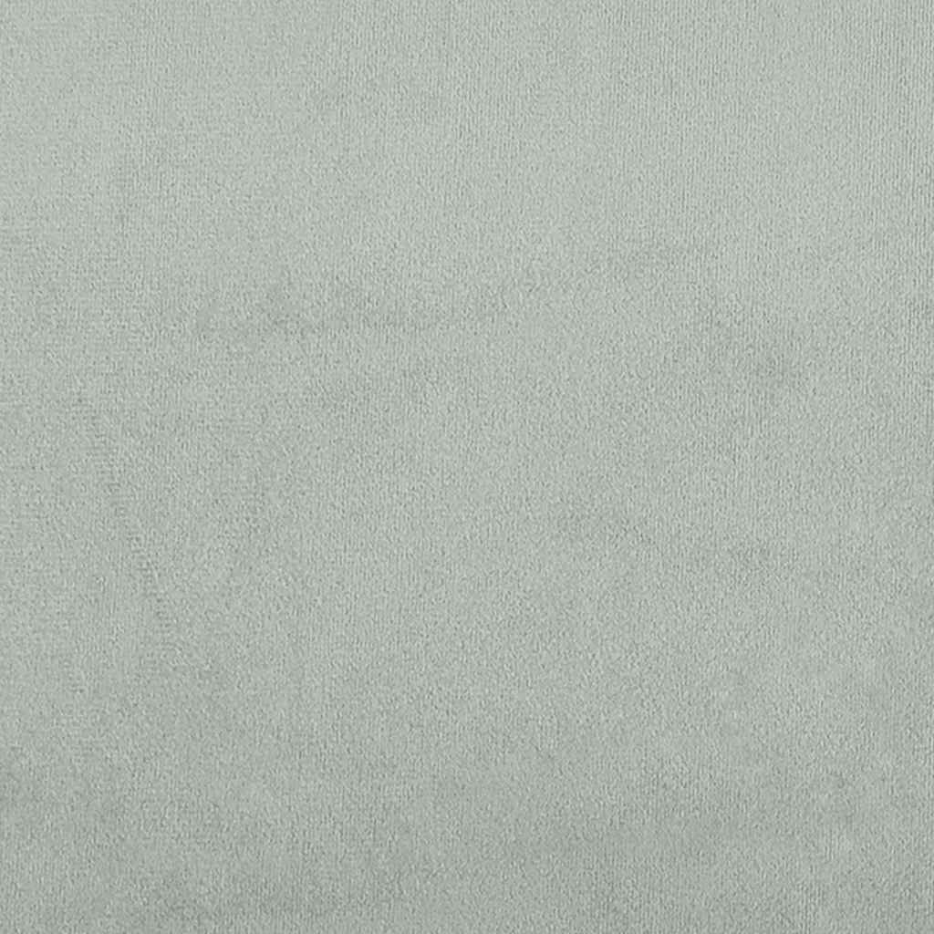 Ottomán ágykeret matracokkal világosszürke 180x200cm bársony 15