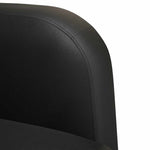 Fekete műbőr loveseat kanapé 110 cm 6