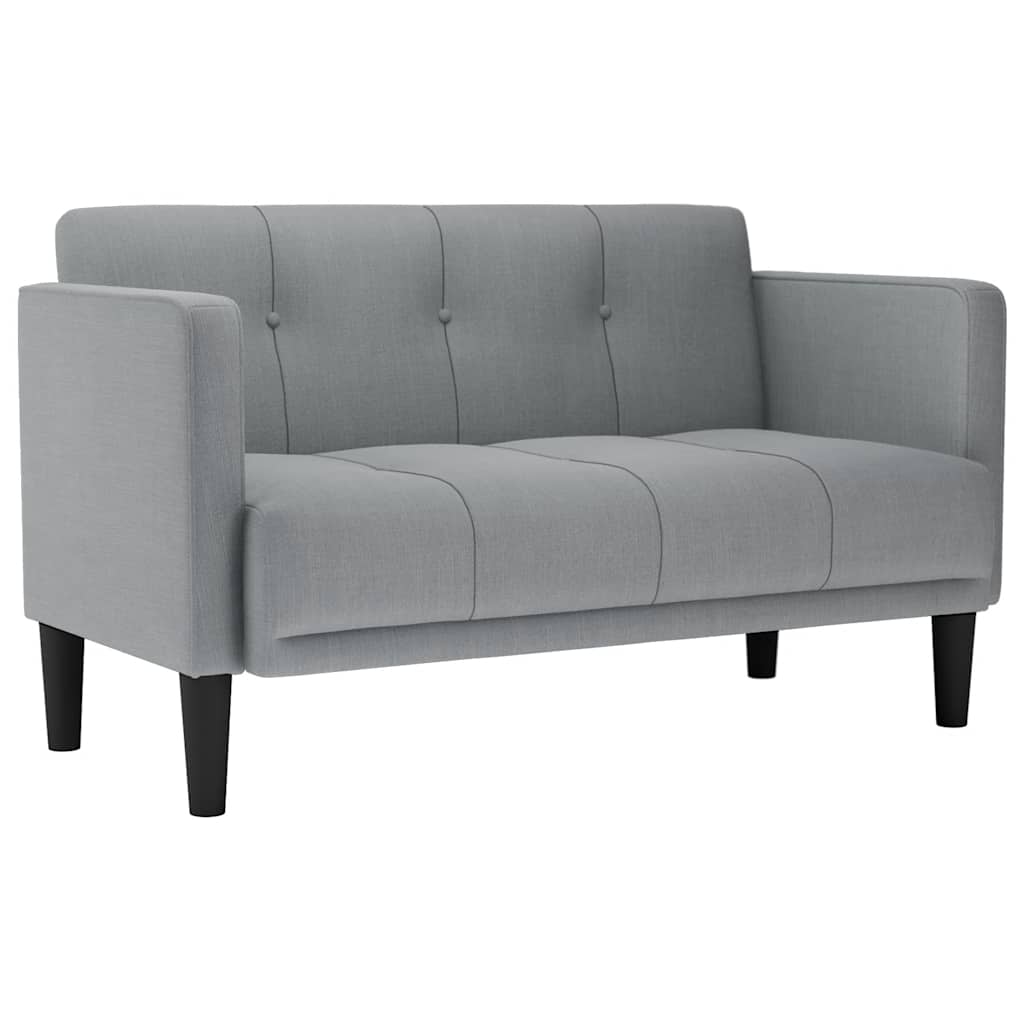 Világosszürke szövet loveseat kanapé 111 cm 2