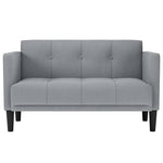 Világosszürke szövet loveseat kanapé 111 cm 3