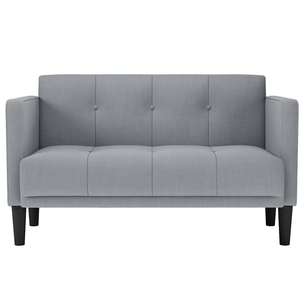 Világosszürke szövet loveseat kanapé 111 cm 3