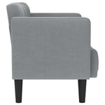 Világosszürke szövet loveseat kanapé 111 cm 4