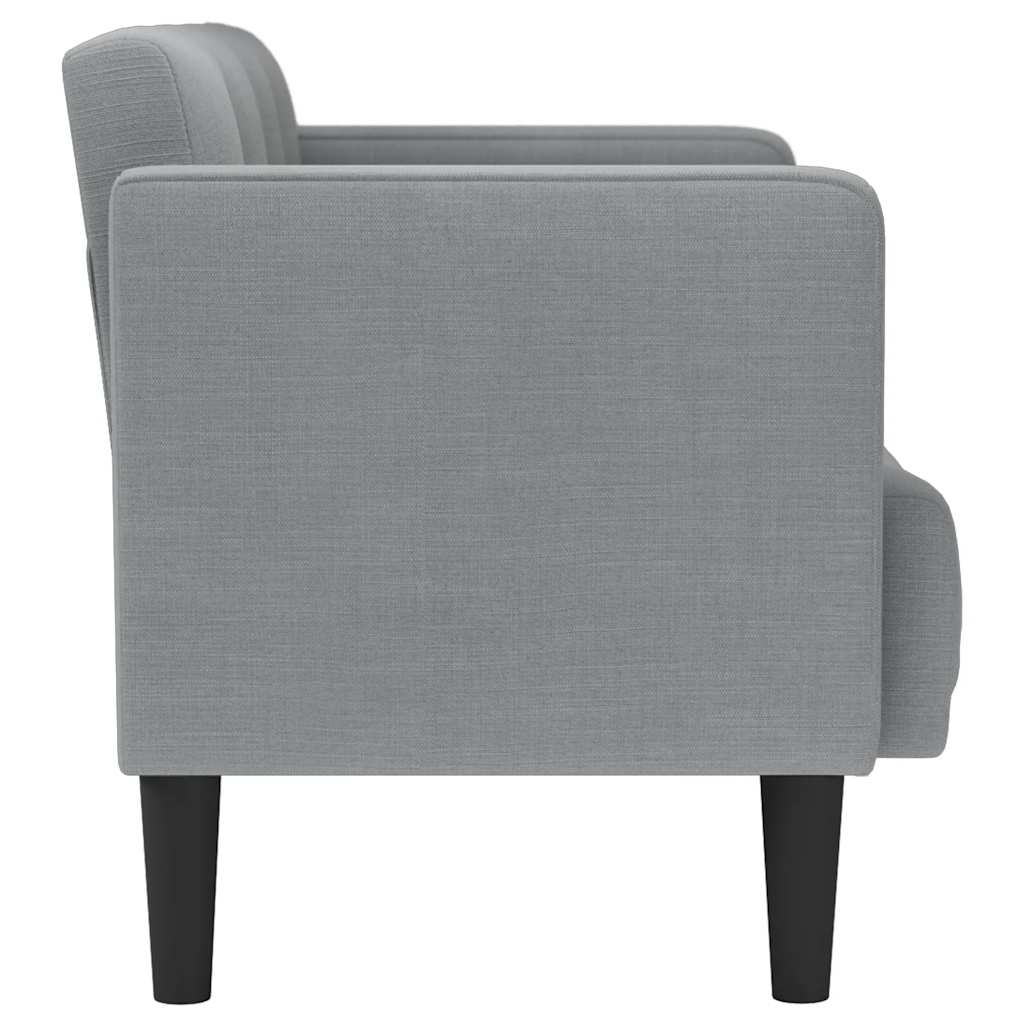 Világosszürke szövet loveseat kanapé 111 cm 4