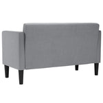 Világosszürke szövet loveseat kanapé 111 cm 5