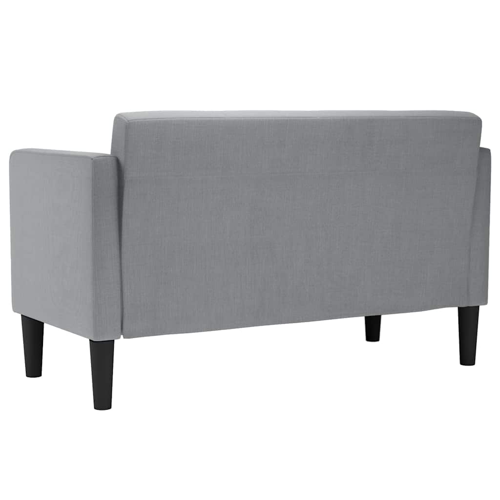 Világosszürke szövet loveseat kanapé 111 cm 5