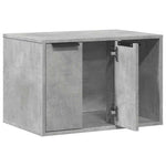 Betonszürke szerelt fa macskaalomdoboz 60 x 40 x 40 cm 4