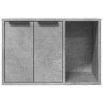 Betonszürke szerelt fa macskaalomdoboz 60 x 40 x 40 cm 5