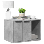 Betonszürke szerelt fa macskaalomdoboz 60 x 40 x 40 cm
