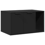 Fekete szerelt fa macskaalomdoboz 80 x 50 x 45 cm 2