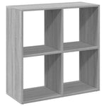 Szürke sonoma szerelt fa elválasztó könyvespolc 69,5x29x69,5 cm 6