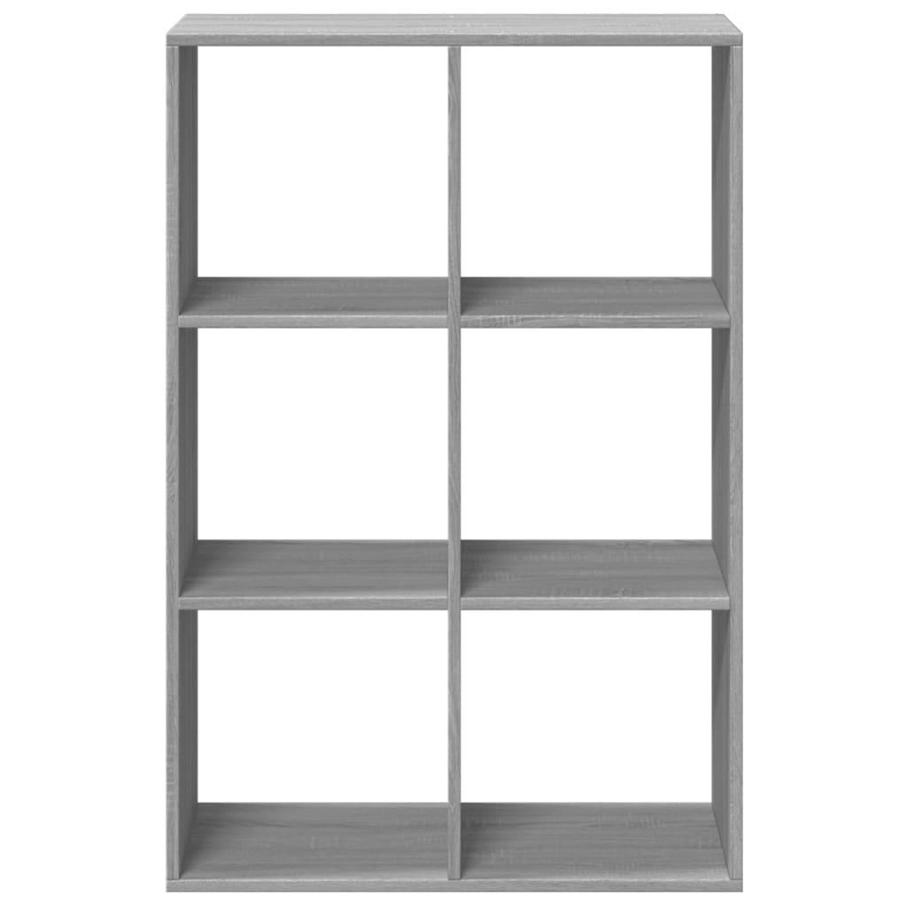 Szürke sonoma szerelt fa elválasztó könyvespolc 69,5x29x103,5cm 5