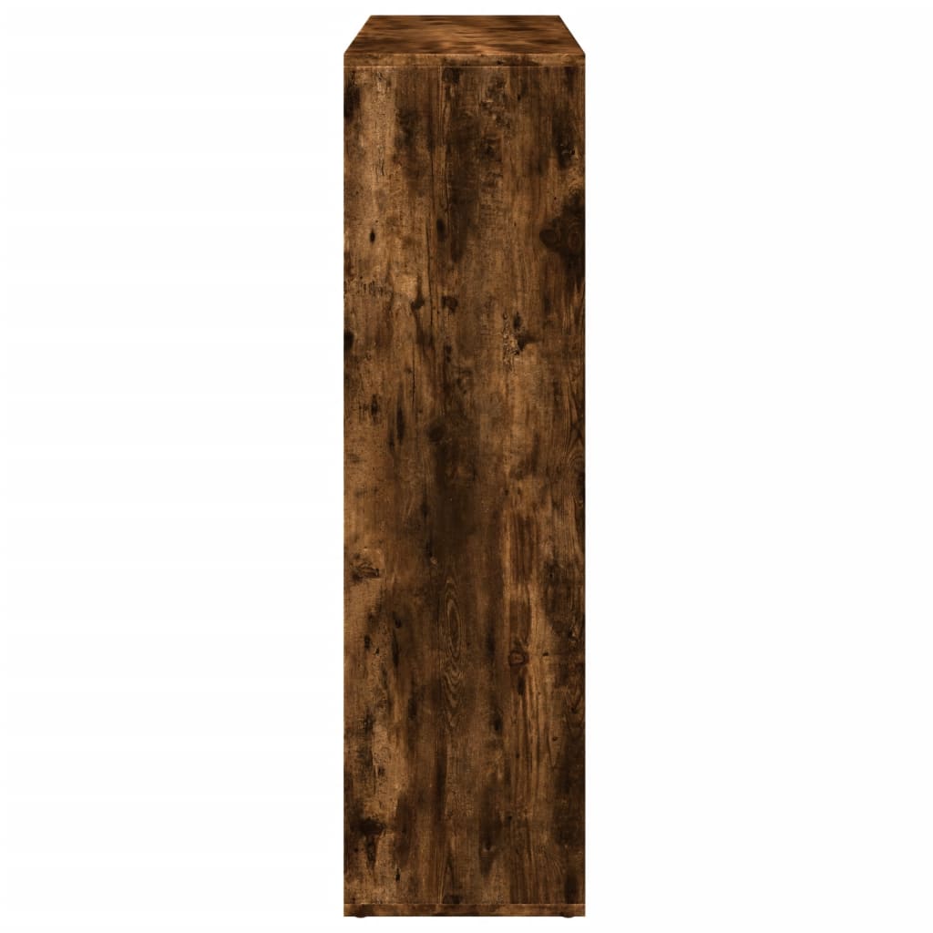 Füstös tölgy szerelt fa elválasztó könyvespolc 102x29x103,5 cm 7