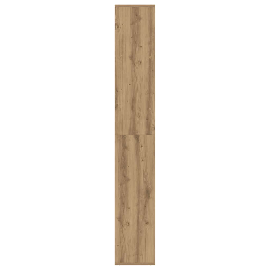 Kézműves tölgy szerelt fa elválasztó könyvespolc 67x25x161,5 cm 6