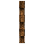 6 szintes füstös tölgy fa elválasztó könyvespolc 70x24x193 cm 7