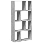 Betonszürke szerelt fa könyvespolc 60 x 20 x 120,5 cm 6
