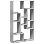 Betonszürke szerelt fa könyvespolc 72 x 20 x 120,5 cm 2