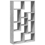 Betonszürke szerelt fa könyvespolc 72 x 20 x 120,5 cm 6