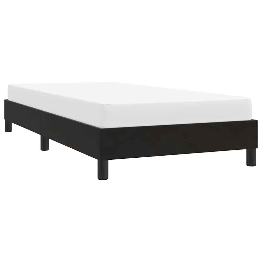 Fekete bársony ágykeret matrac nélkül 80x210 cm 4