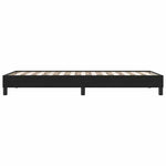 Fekete bársony ágykeret matrac nélkül 80x210 cm 6