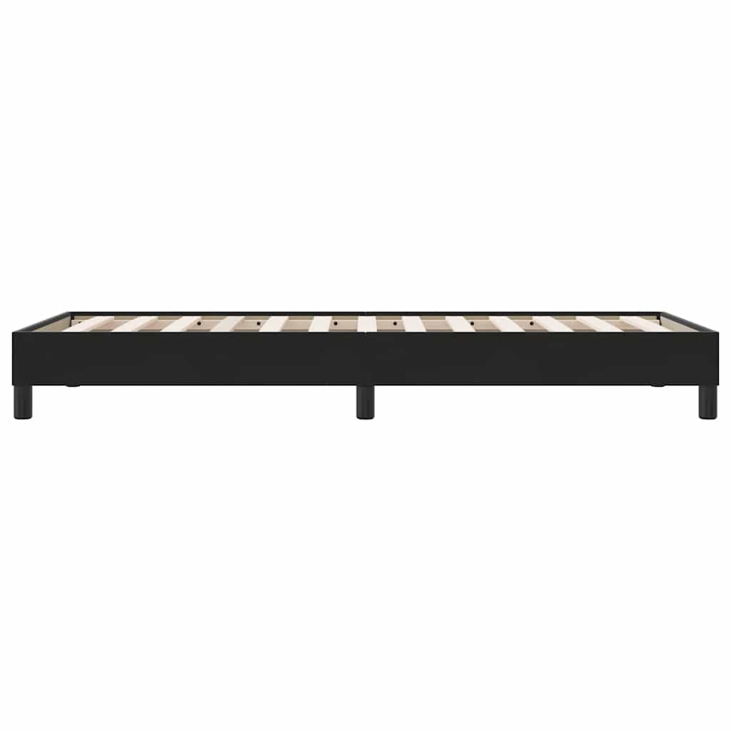 Fekete bársony ágykeret matrac nélkül 80x210 cm 6