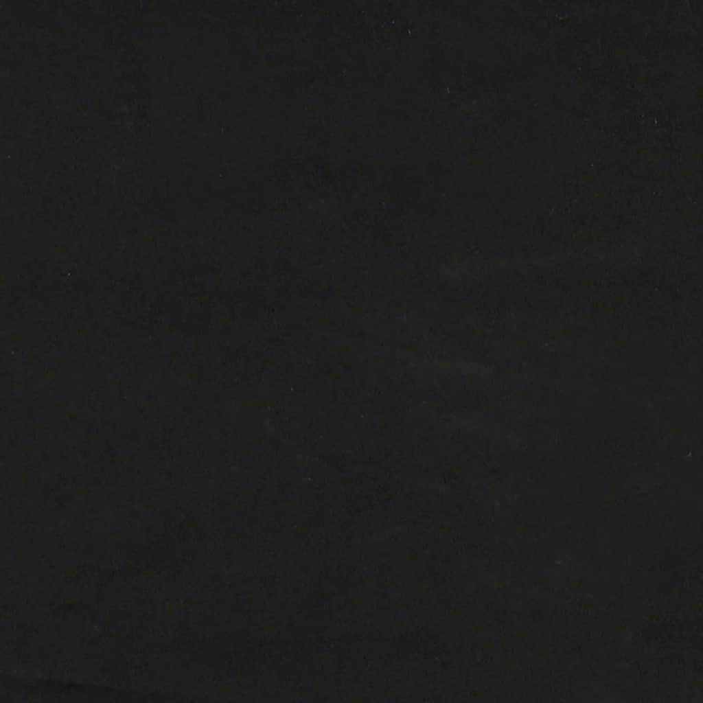 Fekete bársony ágykeret matrac nélkül 80x210 cm 9