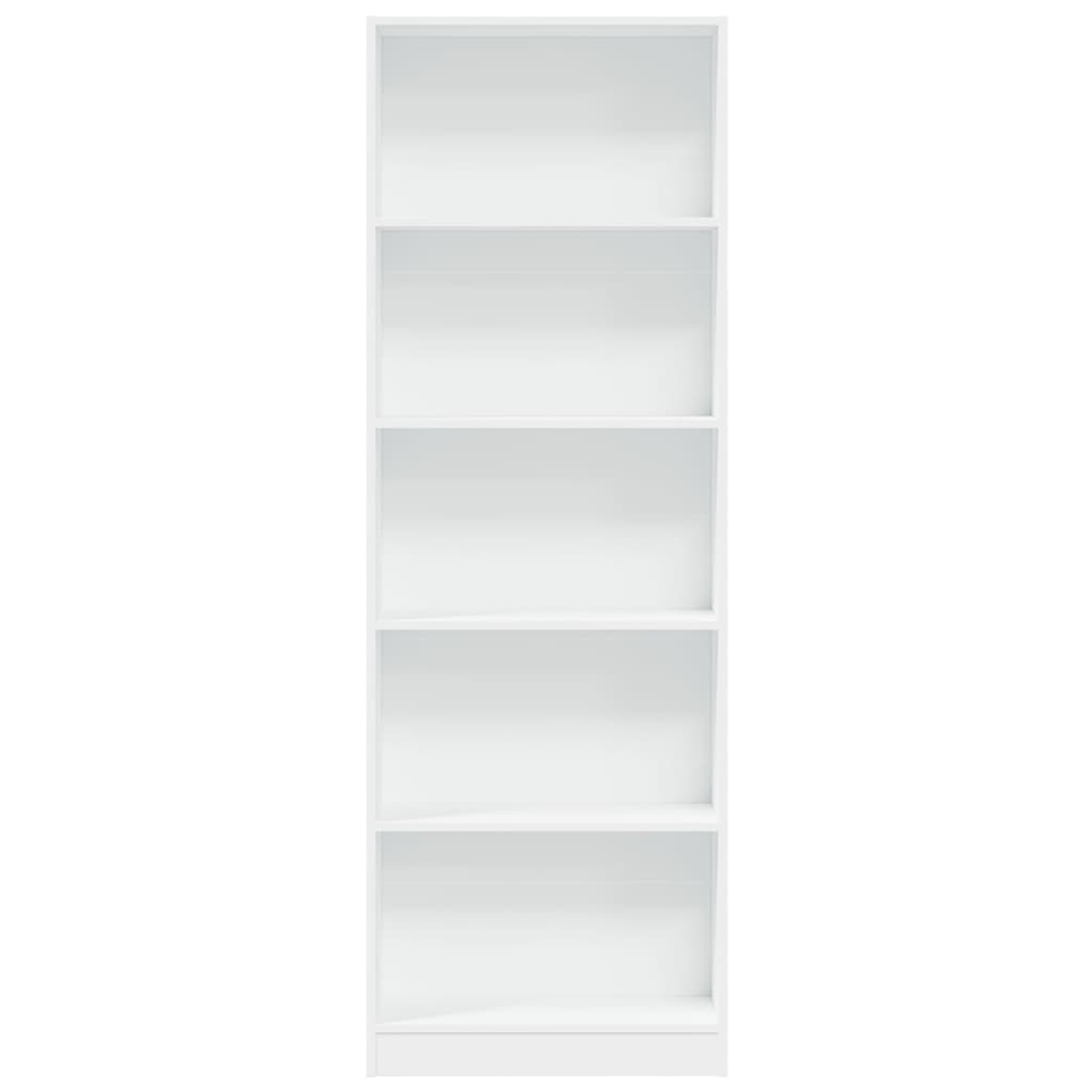 Fehér, rétegelt fa könyvespolc 60 x 24 x 176 cm 4