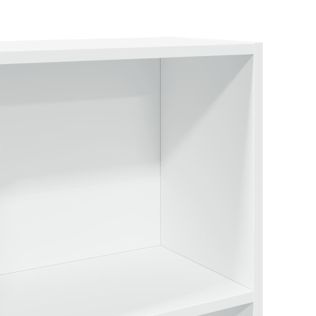 Fehér, rétegelt fa könyvespolc 60 x 24 x 176 cm 7