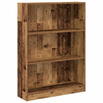 Antik fa színű szerelt fa könyvespolc 80 x 24 x 109 cm 2