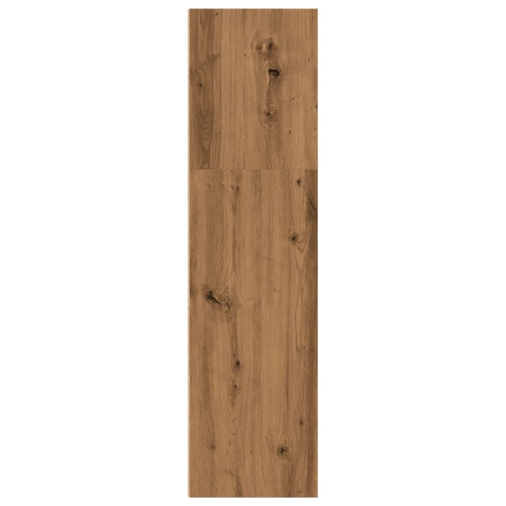 Kézműves tölgy színű szerelt fa könyvespolc 40 x 30 x 114 cm 6