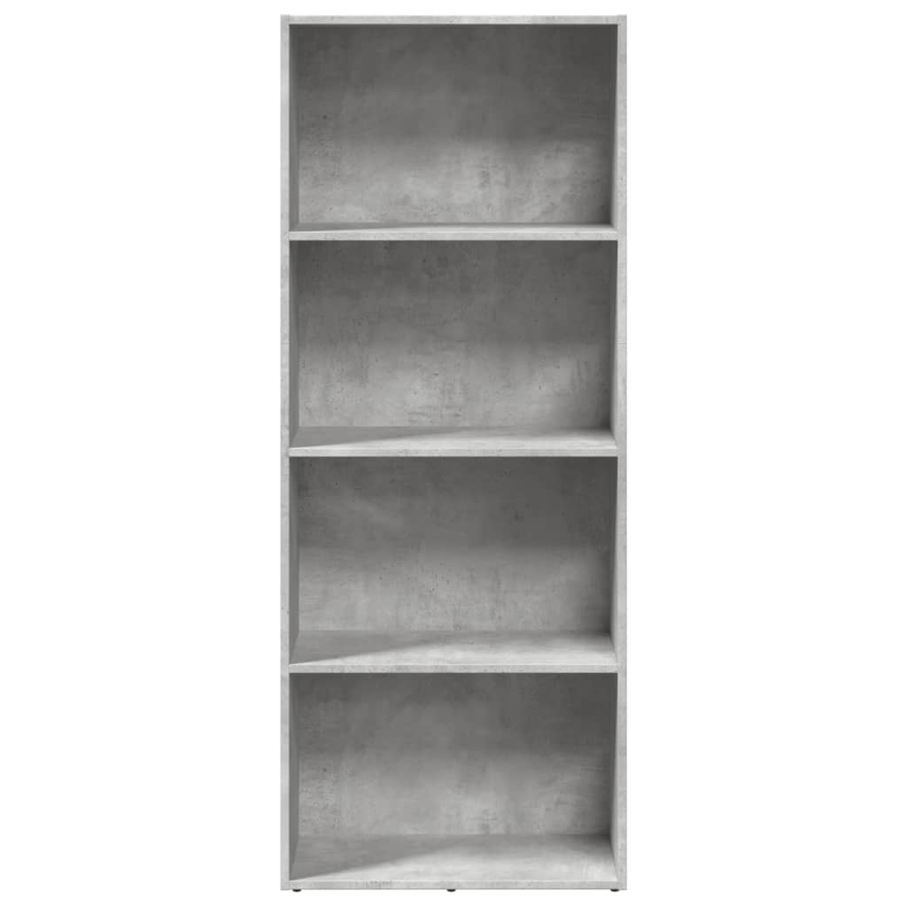 Betonszürke szerelt fa könyvespolc 60 x 30 x 152 cm 4