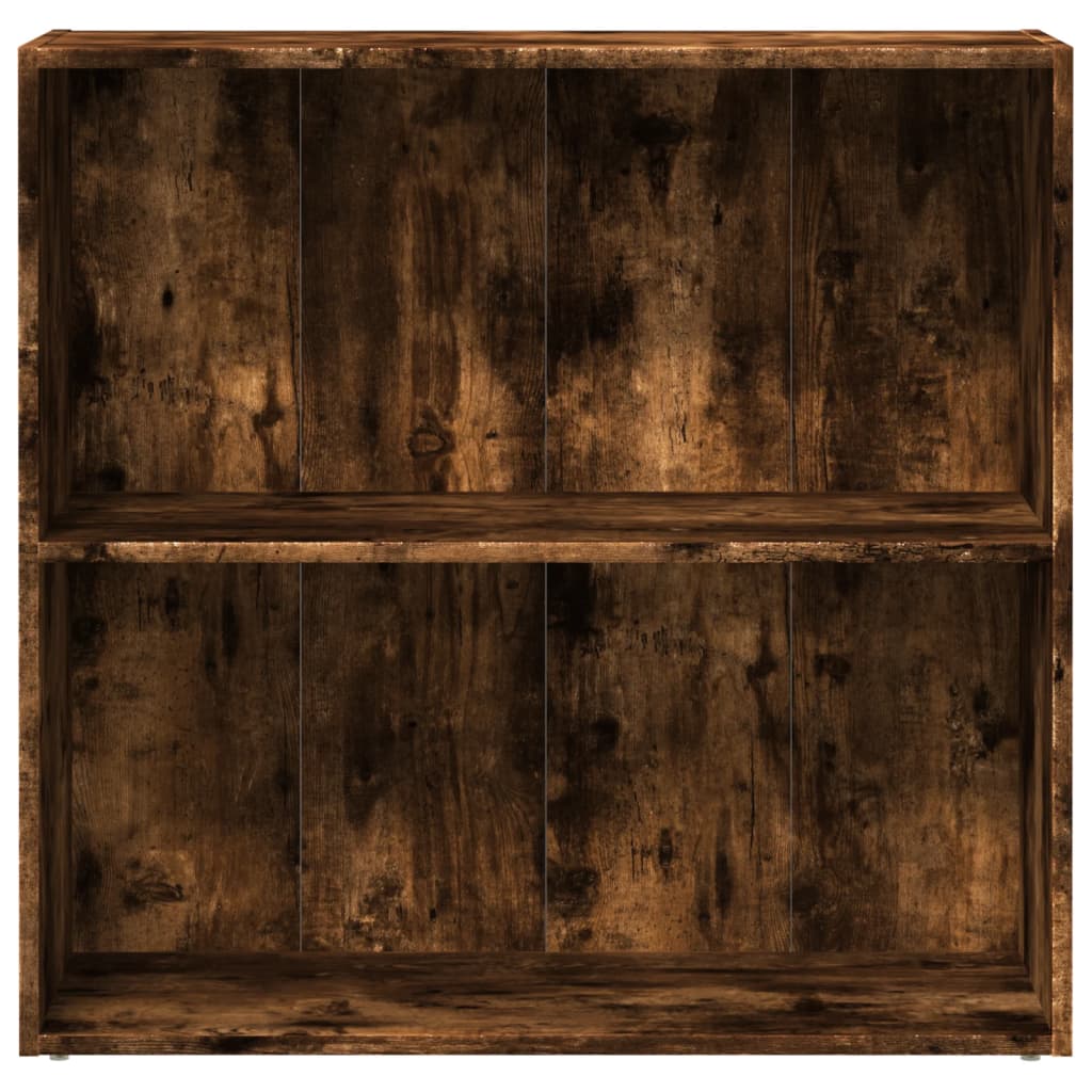 Füstös tölgy színű szerelt fa könyvespolc 80 x 30 x 77 cm 4