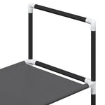 Fekete nem szőtt szövetből cipőállvány 5 szintes 44x28x94 cm 7
