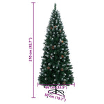 Műkarácsonyfa 300 LED-del 210 cm 12