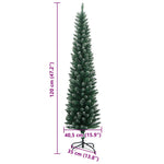 Vékony műkarácsonyfa 150 LED-del 120 cm 12