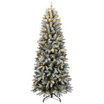 Műkarácsonyfa 150 LED-del és hóval 150 cm 2