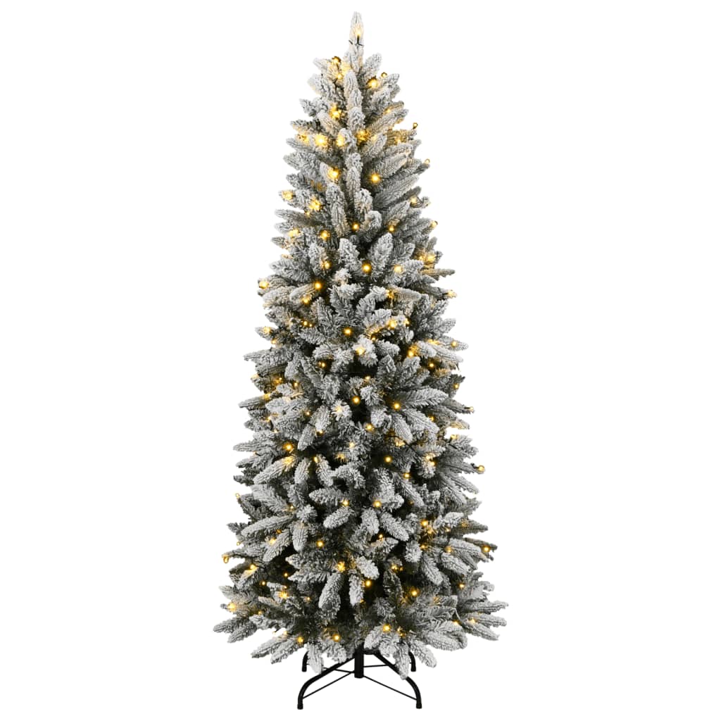 Műkarácsonyfa 150 LED-del és hóval 150 cm 2