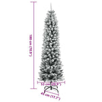 Műkarácsonyfa 300 LED-del és pelyhes hóval 180 cm 12