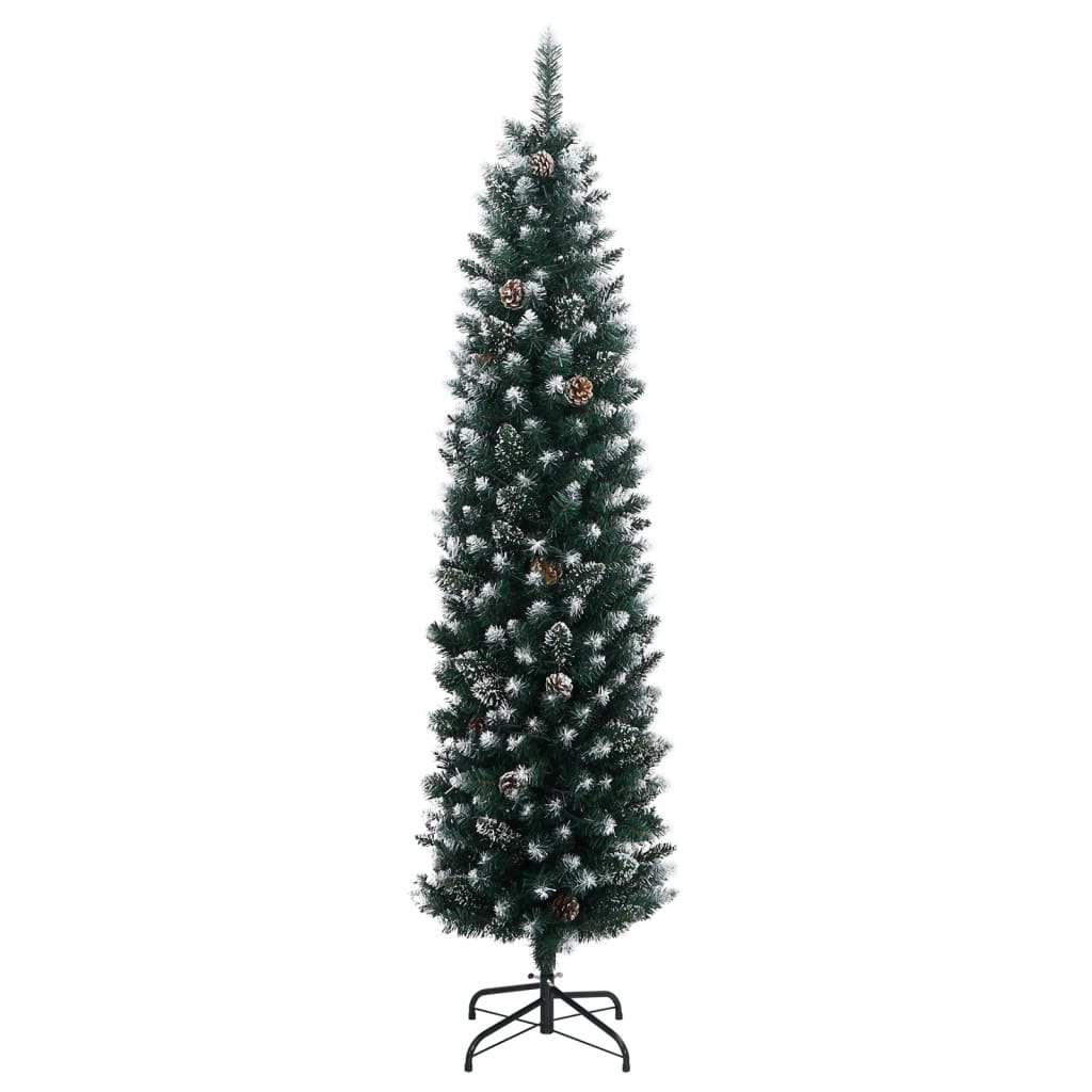 Vékony műkarácsonyfa 150 LED-del 150 cm 2