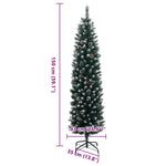 Vékony műkarácsonyfa 150 LED-del 150 cm 12