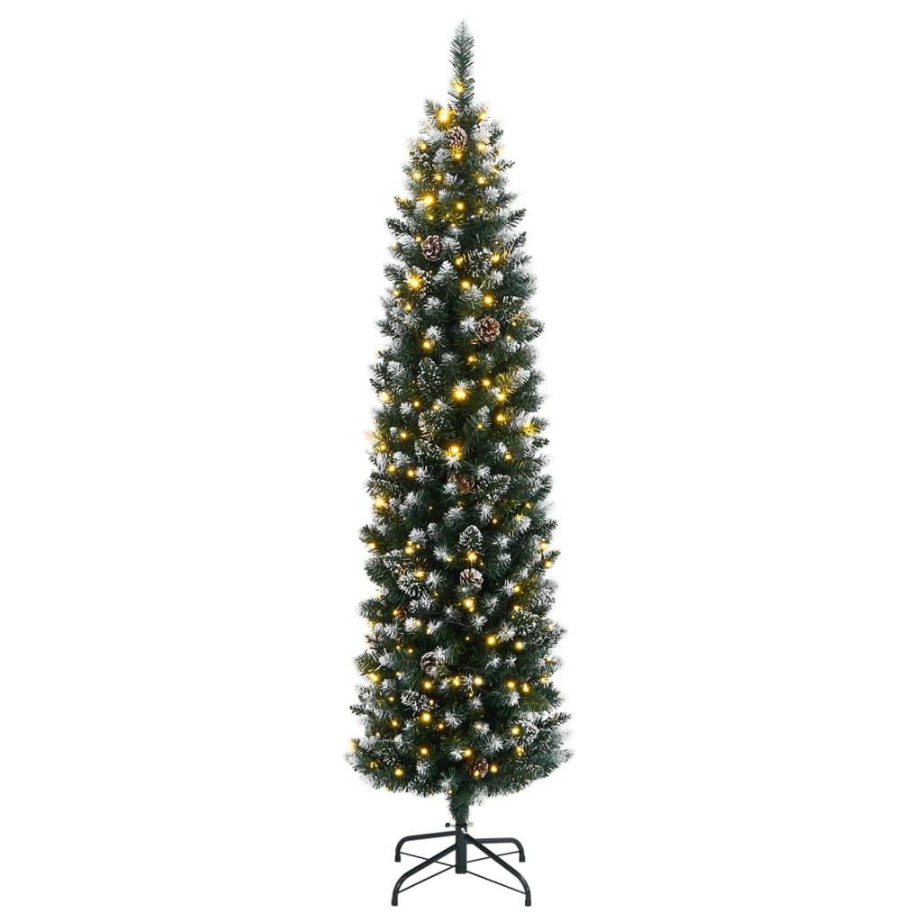 Vékony műkarácsonyfa 150 LED-del 150 cm 3