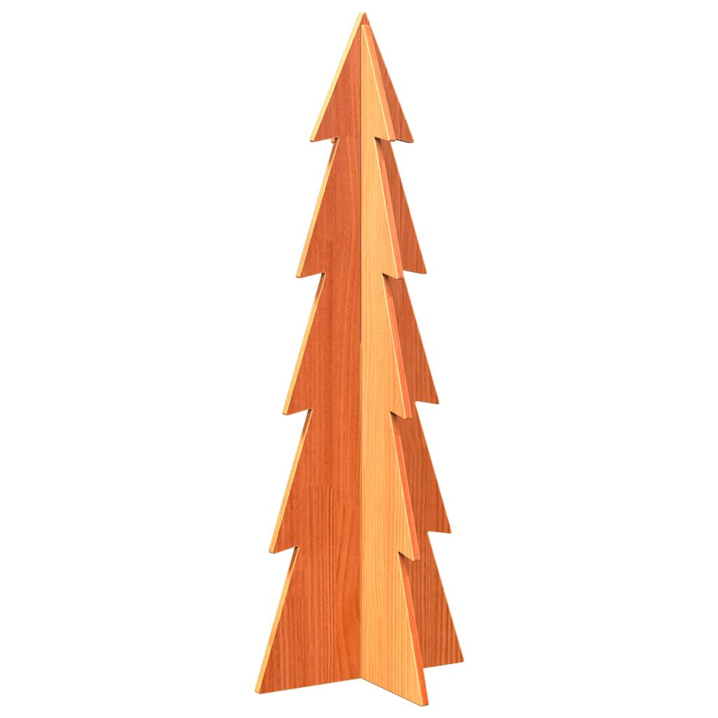 Viaszbarna tömör fenyőfa karácsonyfa-dekoráció 112 cm 5