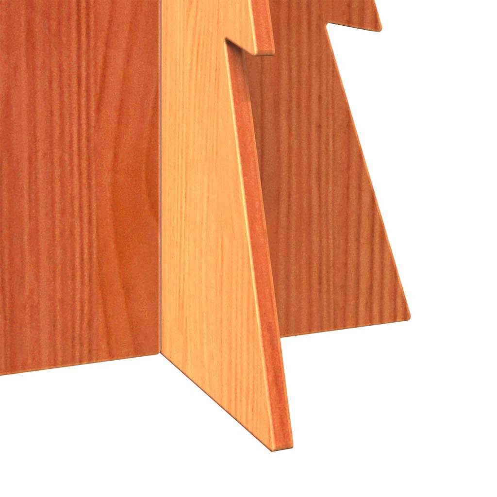 Viaszbarna tömör fenyőfa karácsonyfa-dekoráció 112 cm 6