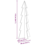 Viaszbarna tömör fenyőfa karácsonyfa-dekoráció 112 cm 8