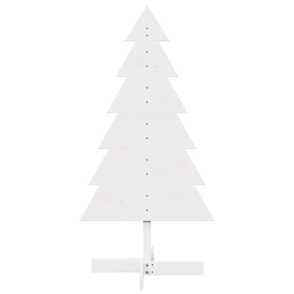 Fehér tömör fenyőfa karácsonyfa-dekoráció 120 cm 3