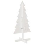 Fehér tömör fenyőfa karácsonyfa-dekoráció 120 cm 5