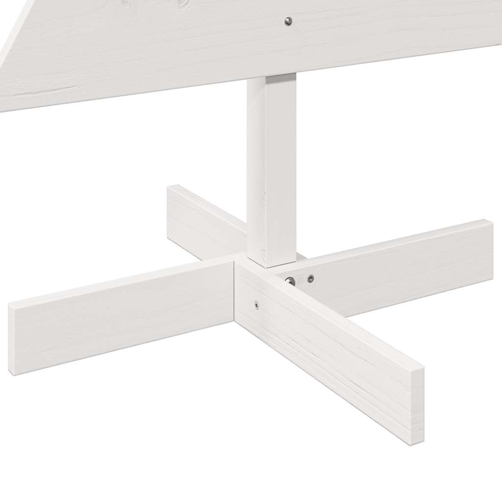 Fehér tömör fenyőfa karácsonyfa-dekoráció 120 cm 6